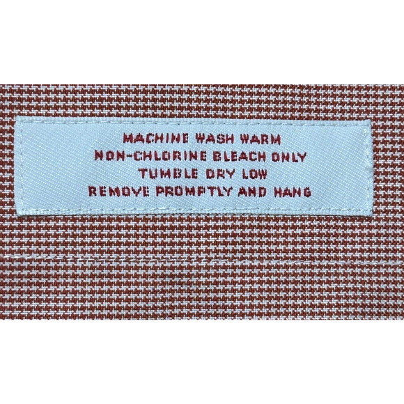 Brooks Brothers Shirt Mens 15.5-4/5 Red Traditional Fit Non Iron Long Sleeve - Picture 7 of 8